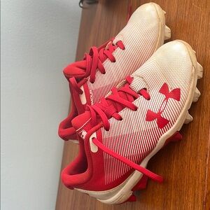 Under Armour Kids Red Cleats